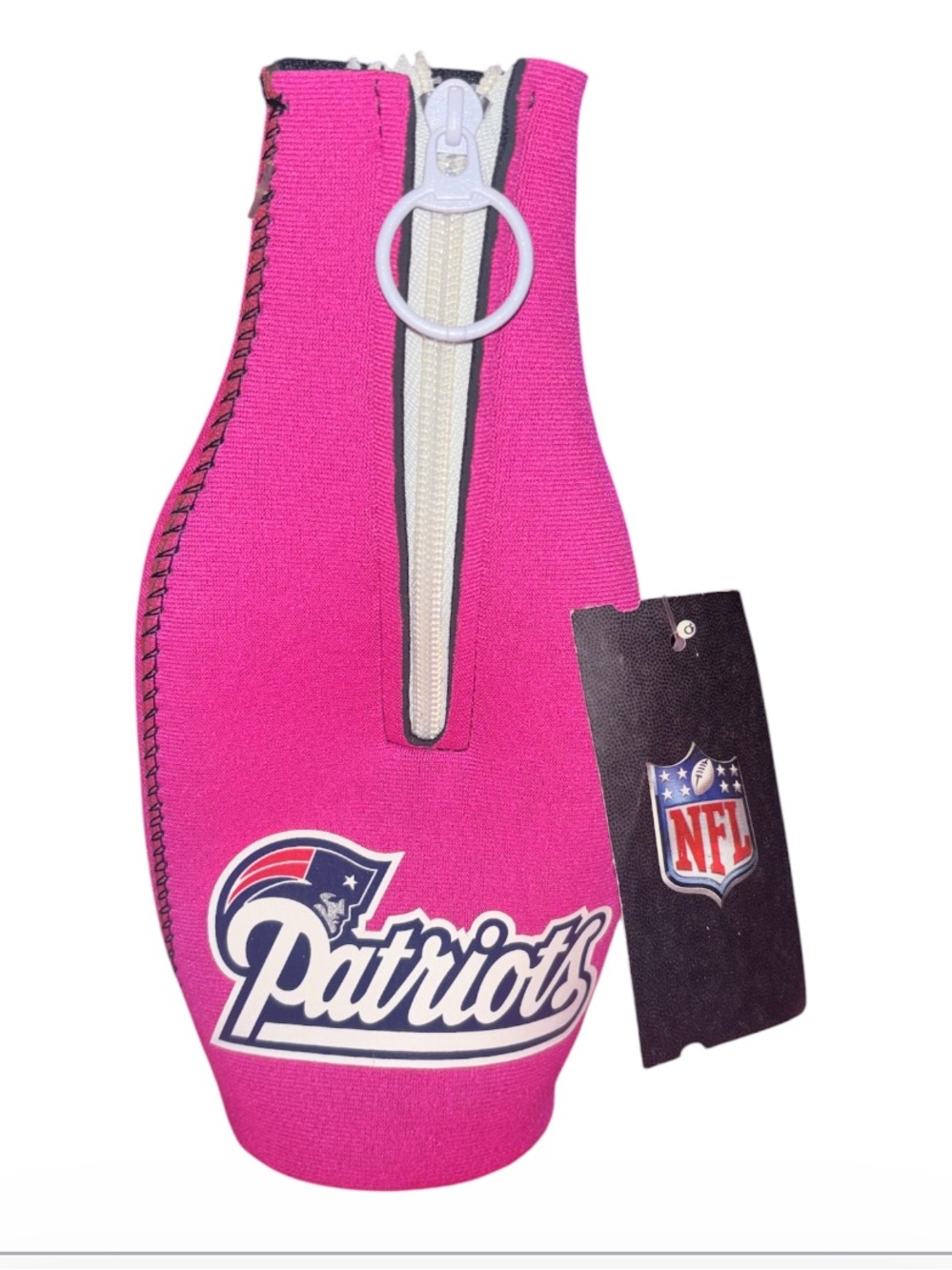 NFL Pink New England Patriots One-Piece Neoprene Zipper Bodysuit